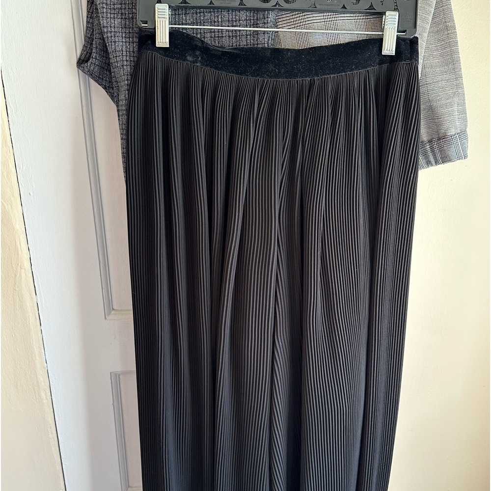Zara black pleated palazzo pants